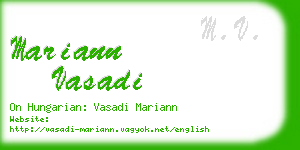 mariann vasadi business card